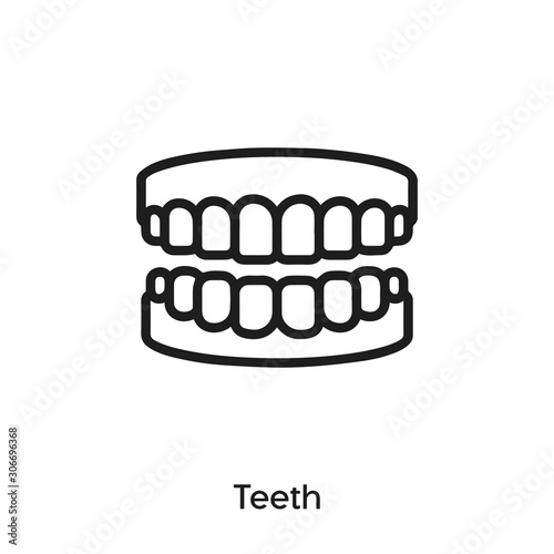 teeth icon vector sign symbol