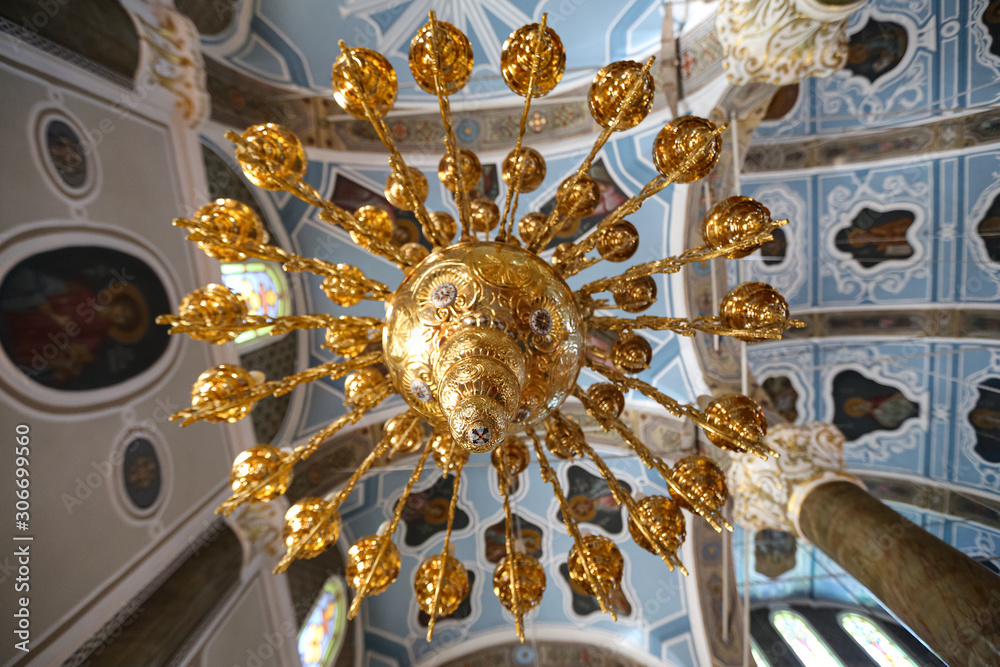 Church of Taxiarchis in Mesta, Chios Island, Greece Stock Photo Adobe