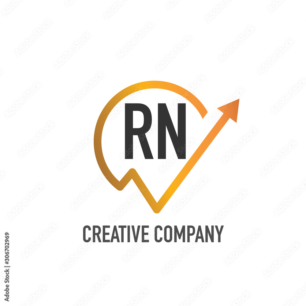 Initial Letter rn Real Estate Logo Design Template. Creative House Logo  Collection Stock Vector | Adobe Stock