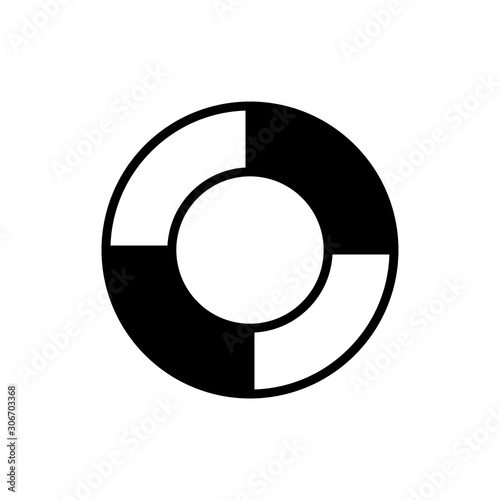 lifebuoy icon trendy flat design
