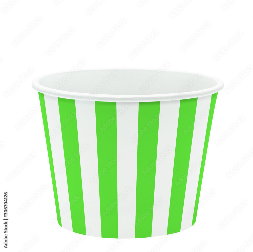 custom made wallpaper toronto digitalEmpty green paper or carton ice cream cup on white background including clipping path