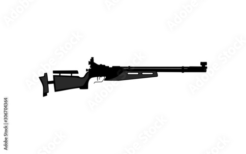 vector silhouette of air rifle weapon eps format photo