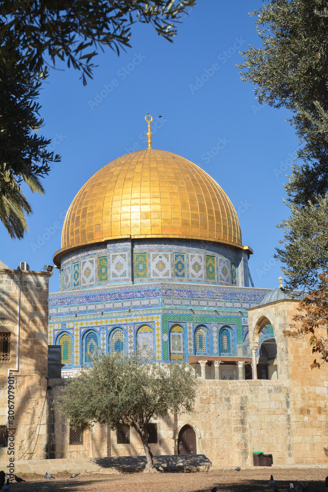 Dome of the Rock Mosque in Jerusalem.