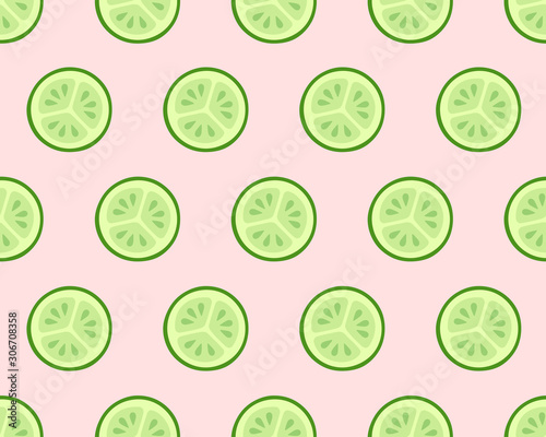Seamless cucumber pattern