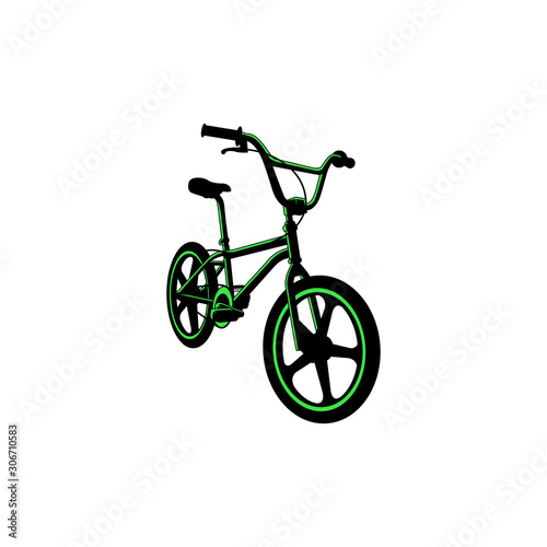 silhouette of bicycle on white background