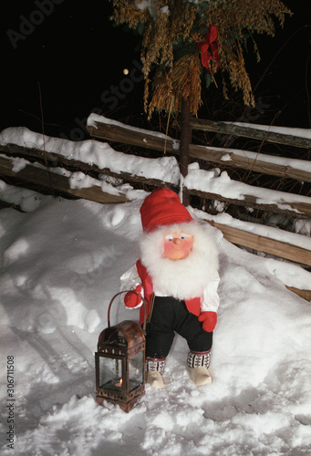 Santa in the snow