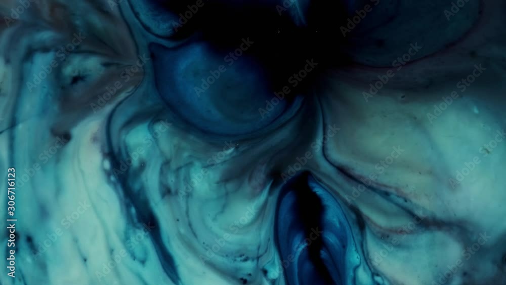 Fluid art. Abstract ink swirl background. Paint explosion. Abstract color ink. Liquid color ink explosion. Macro shooting 4K UHD footage