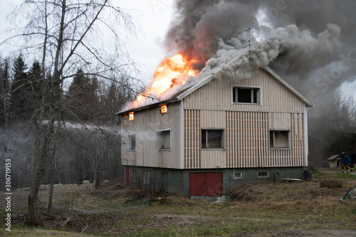 Burning house