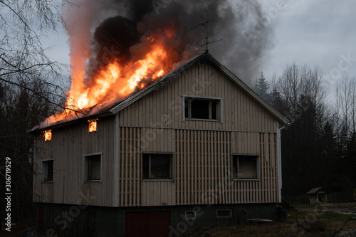 Burning house