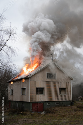 Burning house
