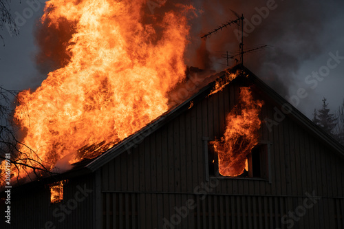Burning house