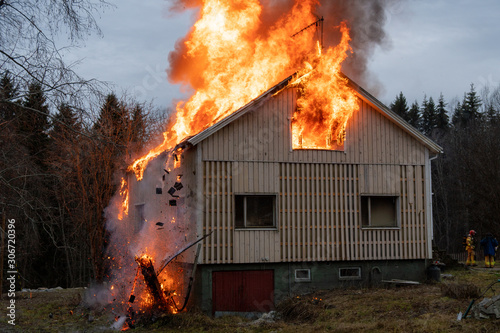 Burning house