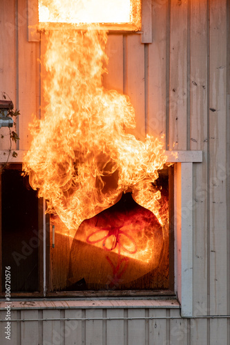 Burning house