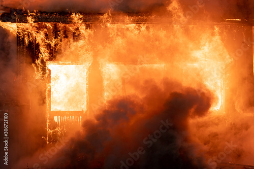 Burning house