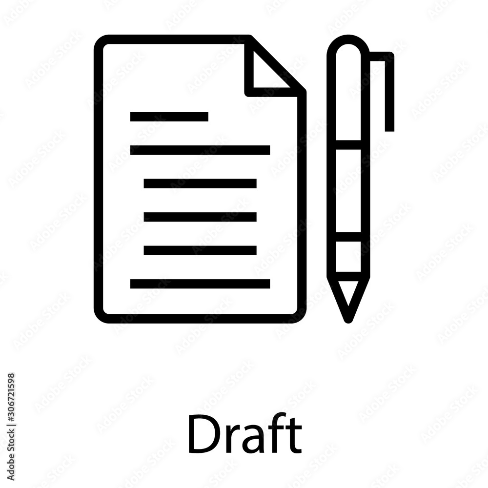 Draft Line Vector Draft Line Vector