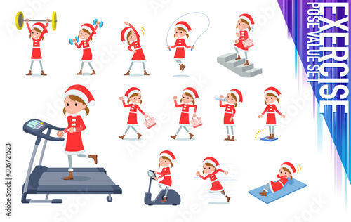 flat type Santa Claus girl_exercise