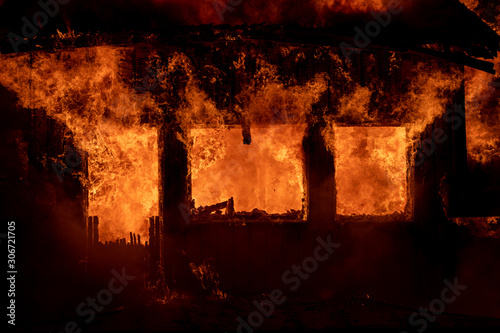 Burning house