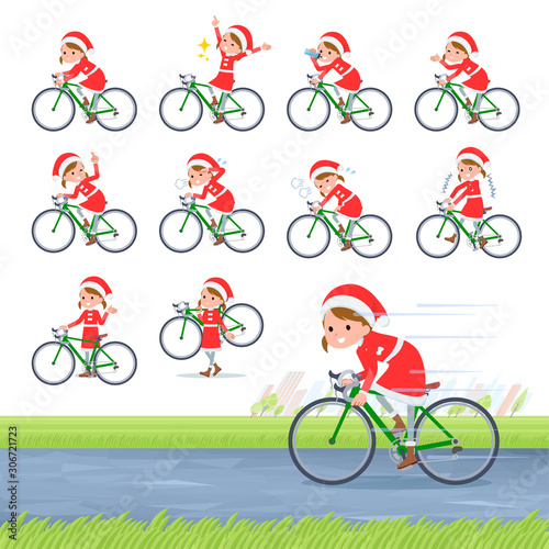 flat type Santa Claus girl_road bike