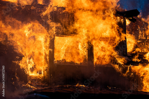 Burning house