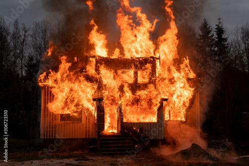 Burning house