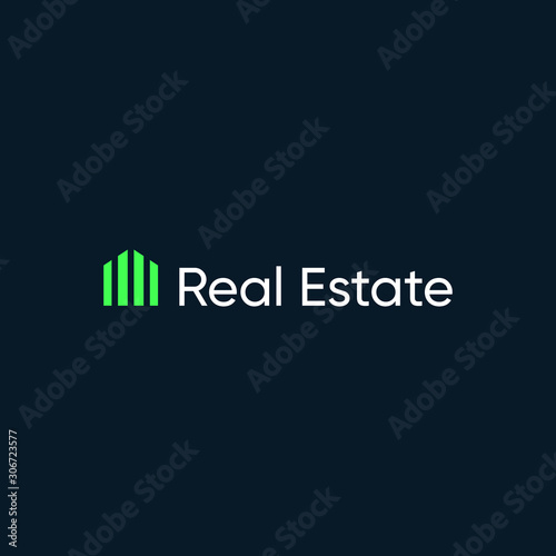 real estate logo template design vector