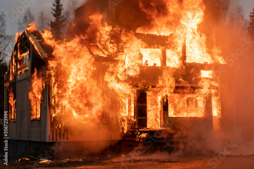 Burning house