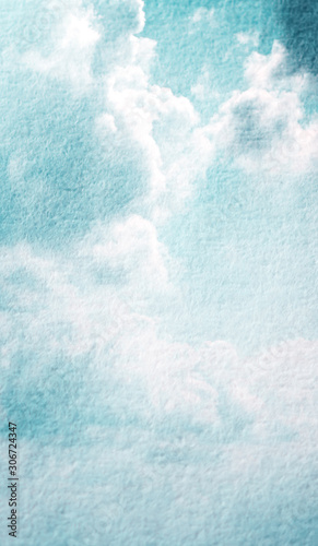 Double exposure of cloud and sky of paper texture for background Abstract,postcard nature art pastel style,soft and blur focus.