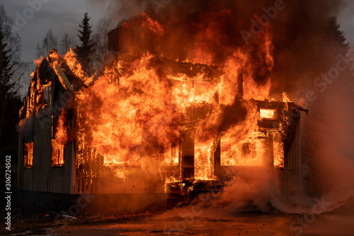 Burning house