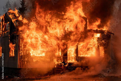 Burning house
