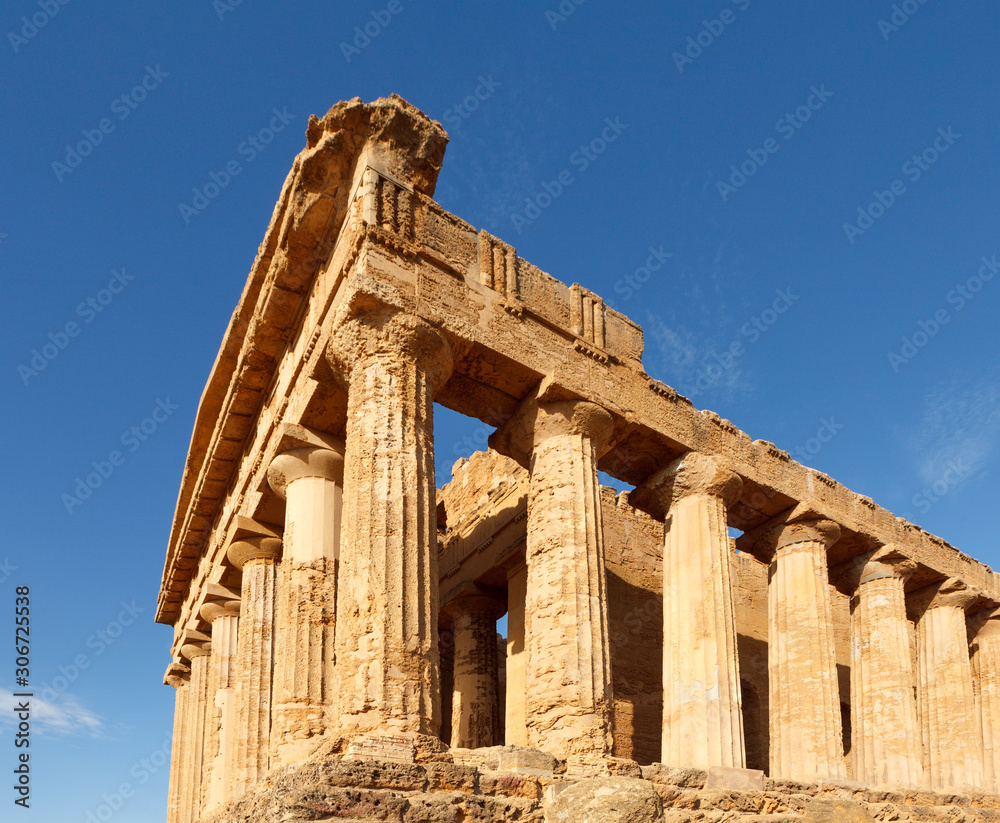 Temple of Concordia in valley of the Temples  in Agrigento