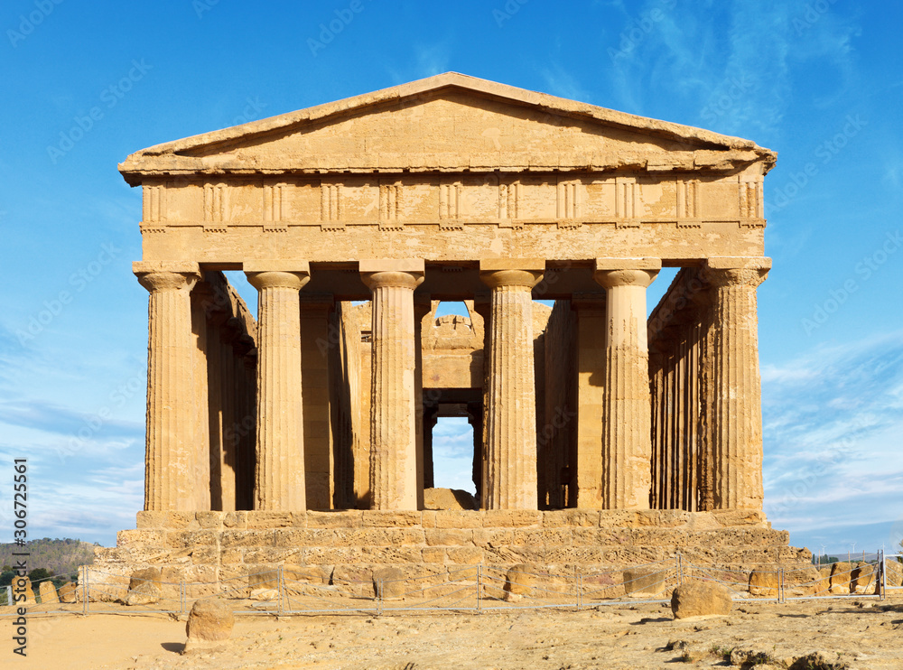 Temple of Concordia in valley of the Temples in Agrigento Temple of Concordia in valley of the Temples in Agrigento