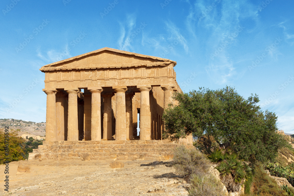 Temple of Concordia in valley of the Temples  in Agrigento