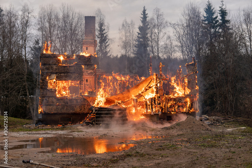 Burning house