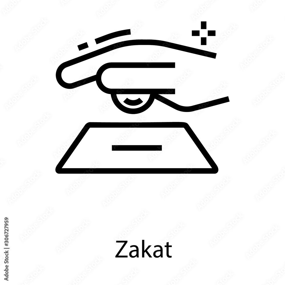 Zakat Line Vector Zakat Line Vector