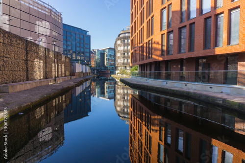 Modern Residential Buildings Alongside the Canal in the Northern Quarter of Manchester