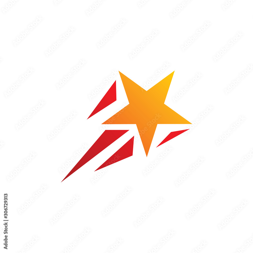 Obraz premium star motion color logo design