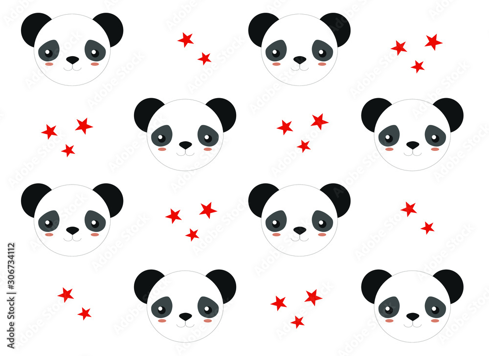 Obraz premium background with cartoon panda