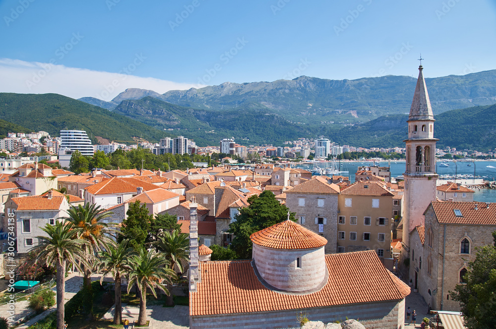 View of the old town of Budva.