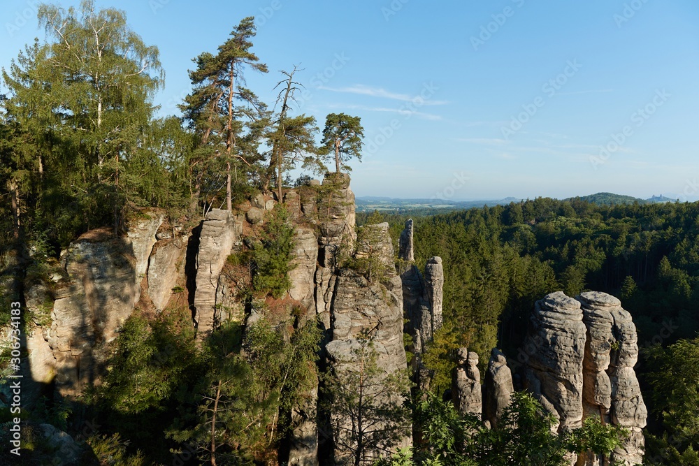 Prachov rocks landscape in Czech Republic