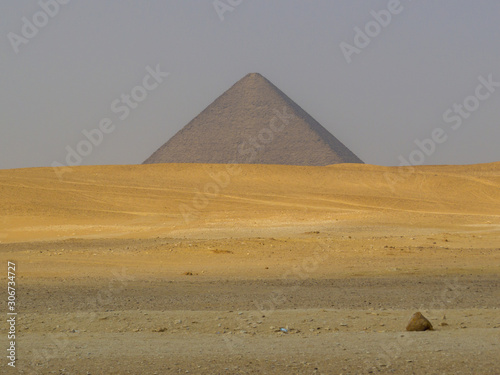 View of the Red Pyramid in Dahshur necropolis  Cairo  Egypt