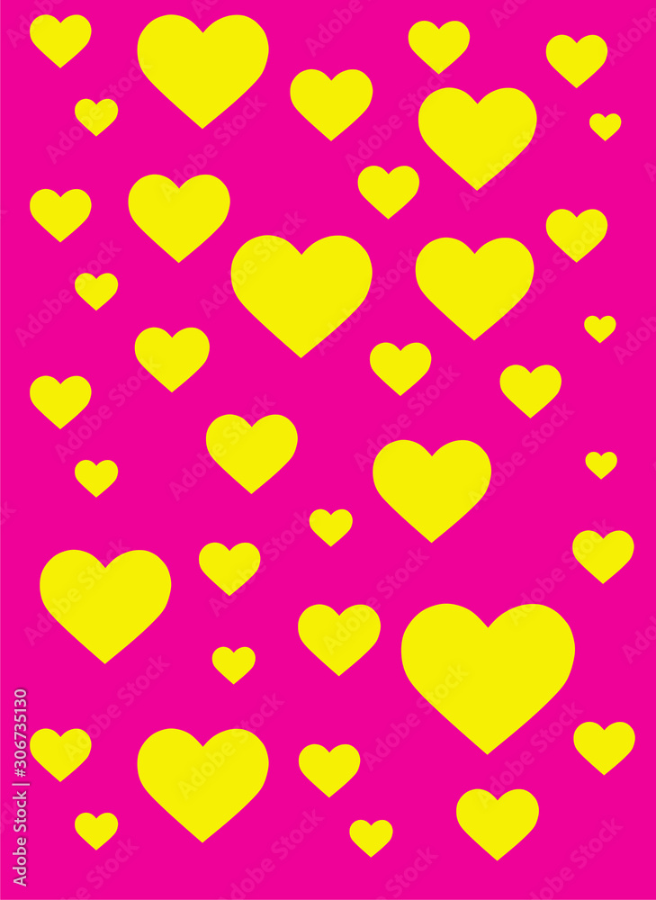 vector abstract pink background with hearts