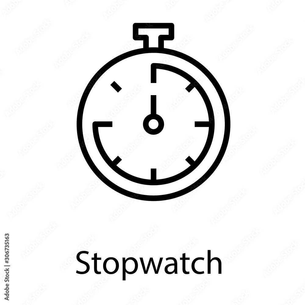 Stopwatch line Vector Stopwatch line Vector