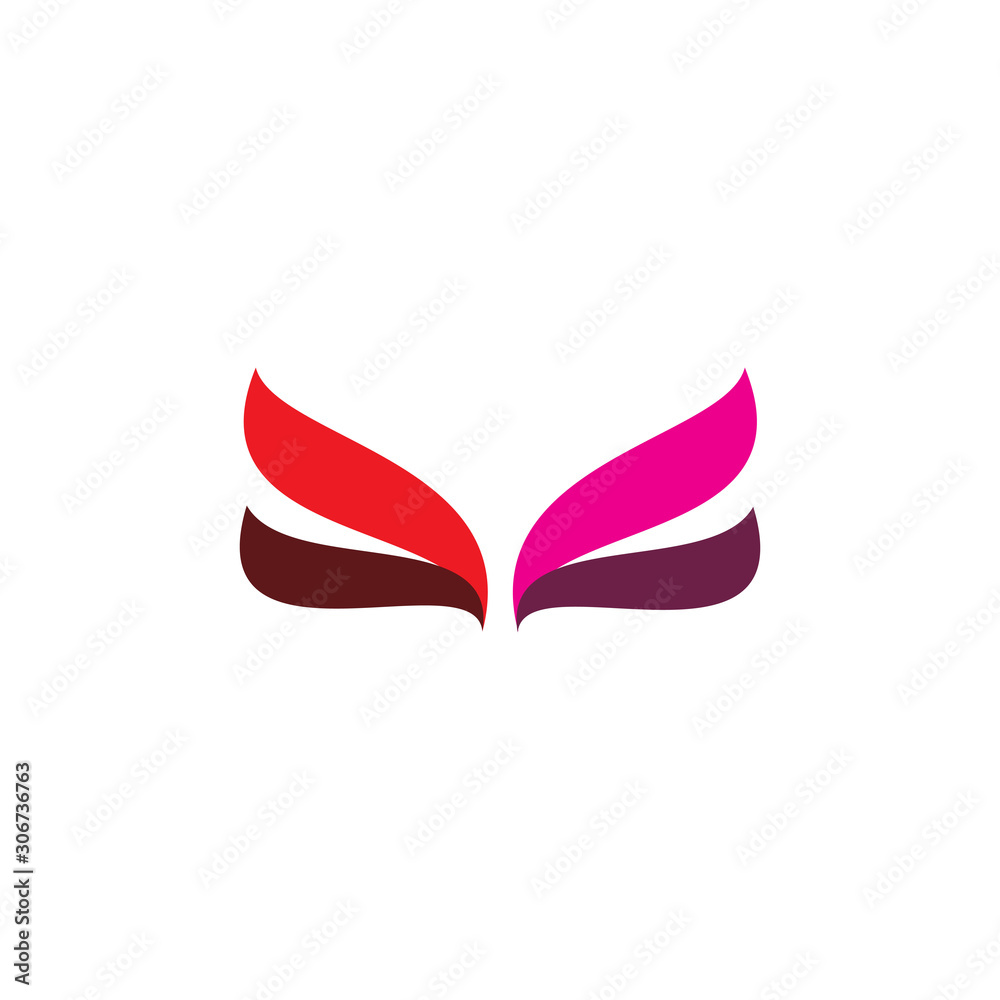 Obraz premium modern creative wing logo design