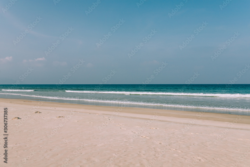 Empty tropical beach background