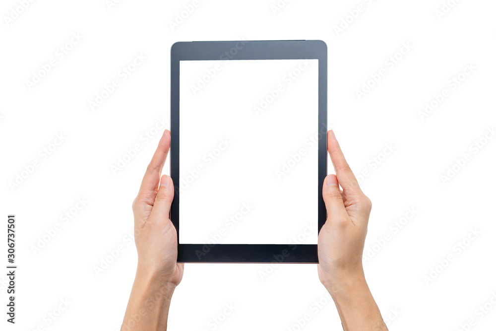 Technology Concept. Hand Holding Tablet Technology Concept. Hand Holding Tablet