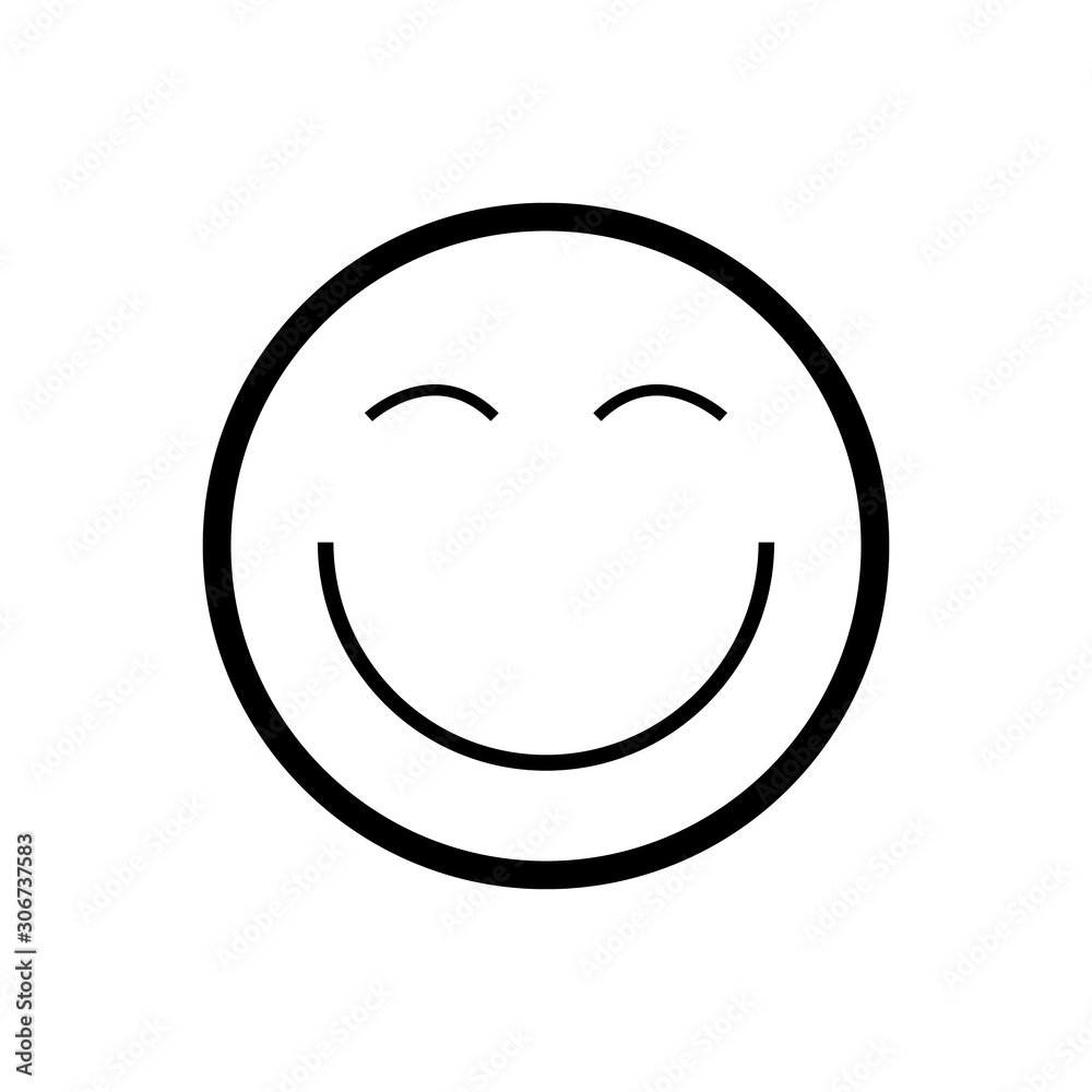smile emoji icon flat simple vector illustration isolated eps10 on