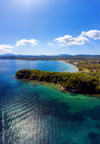 Aerial view on mediterranean resort in Greece