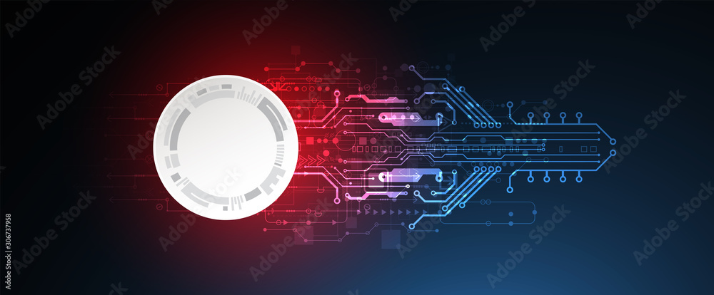 Obraz premium Abstract technology circuit board. Communication concept.