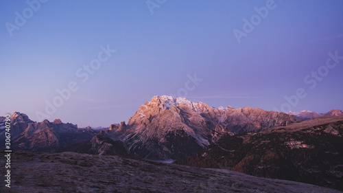 Dolomites  Italy  autumn sunrise mountain landscape