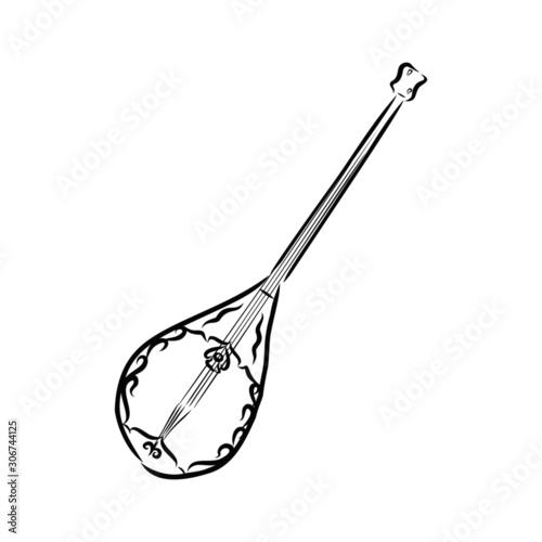 Dombra ethnically music instrument 